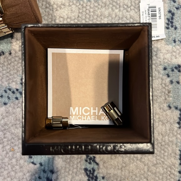 Men’s Gold MK Logo Watch with Extender Links - Picture 3 of 4